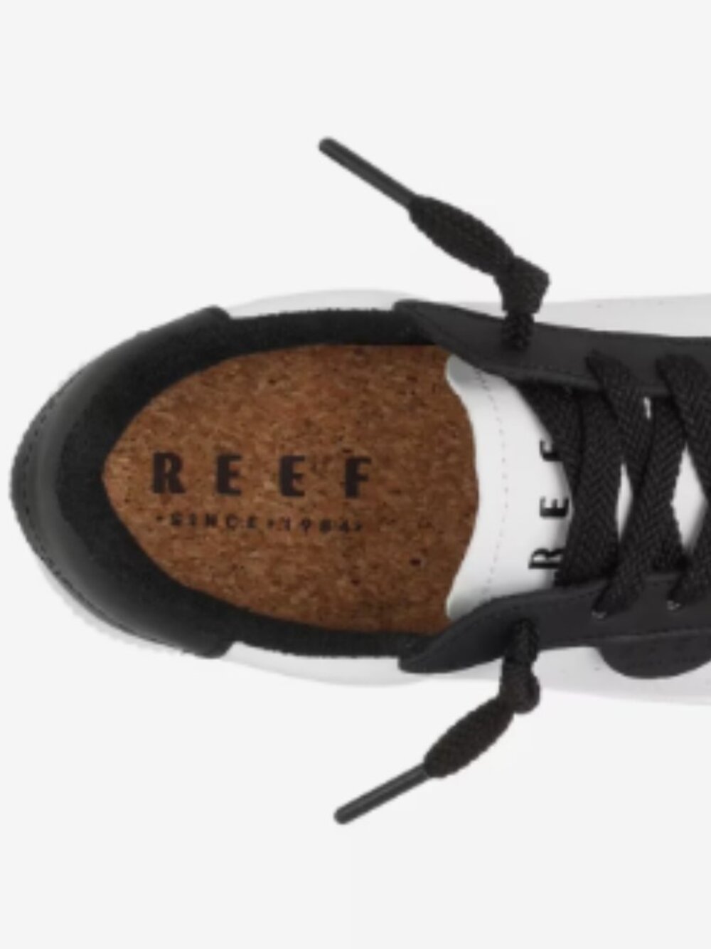 Reef Lay Day Seas Womens 10 Black White Hidden Wedge Insole Sneakers CJ5190 - Picture 5 of 7